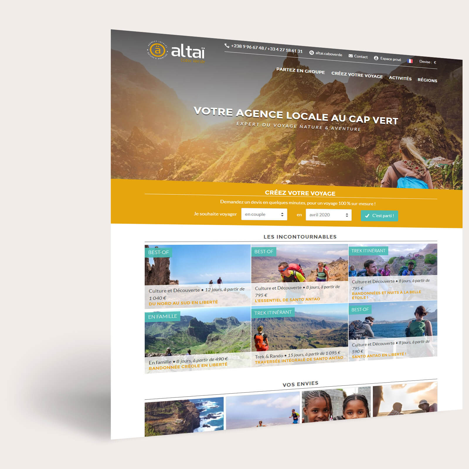 Altaï Basecamp - Réalisation d'un site Internet e-commerce pour agence de voyages en ligne