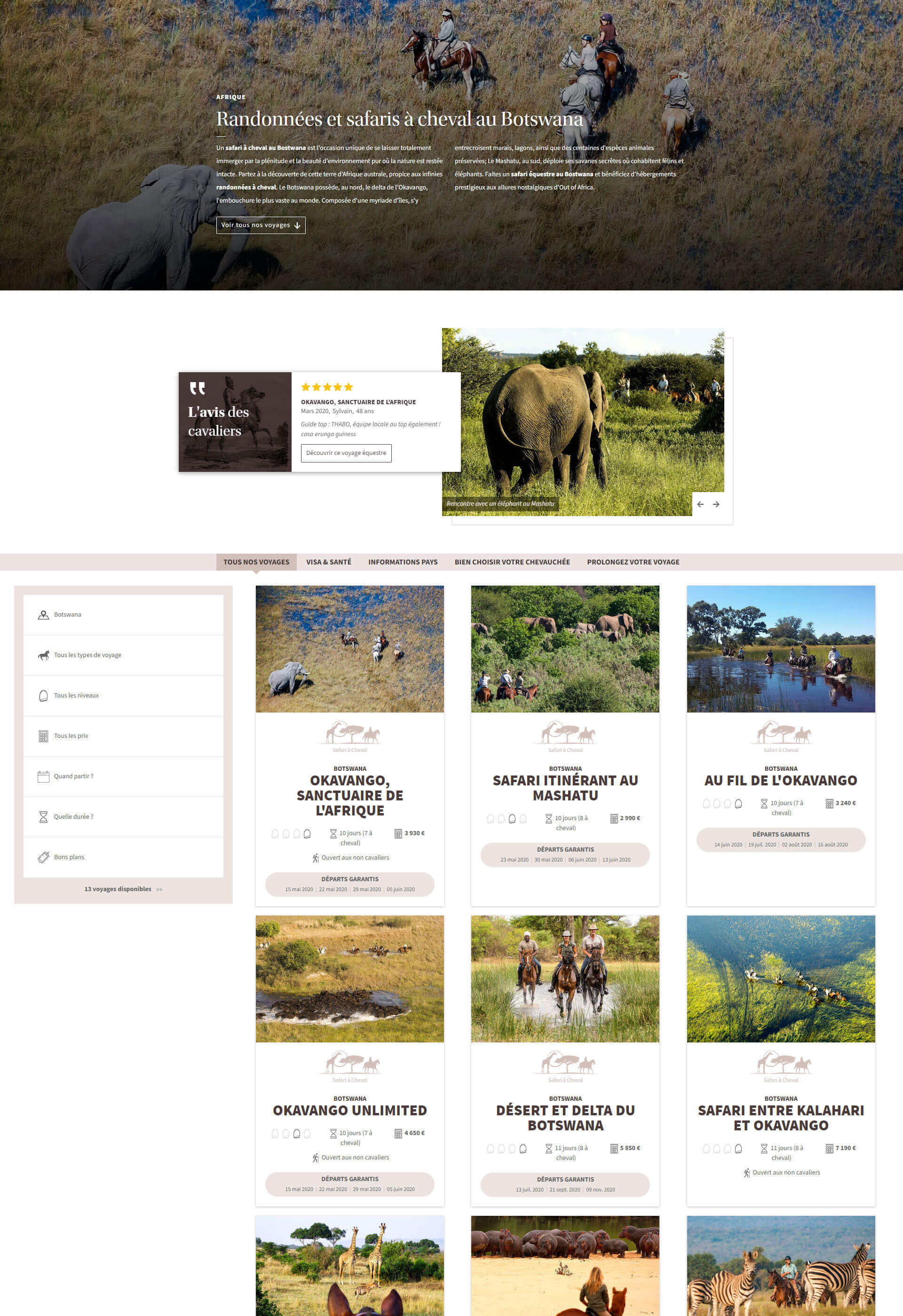 Cheval d'Aventure - Réalisation d'un site Internet e-commerce pour agence de voyages équestres en ligne