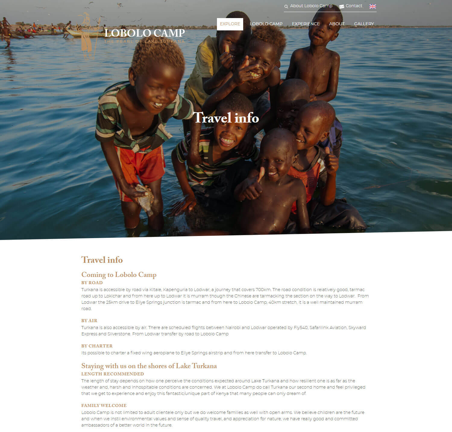 Lobolo Camp - Réalisation de site Internet pour un hébergement/hôtel en Afrique