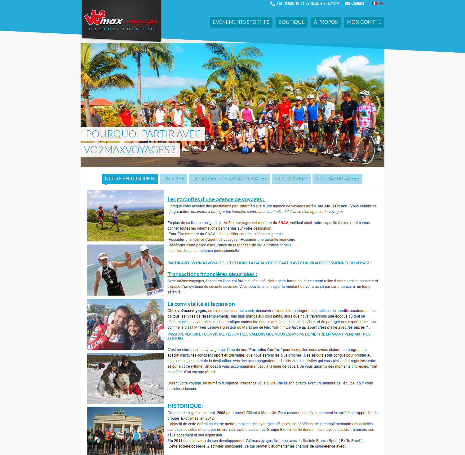 VO2max Voyages - Réalisation d'un site Internet e-commerce pour agence de voyages sportifs en ligne